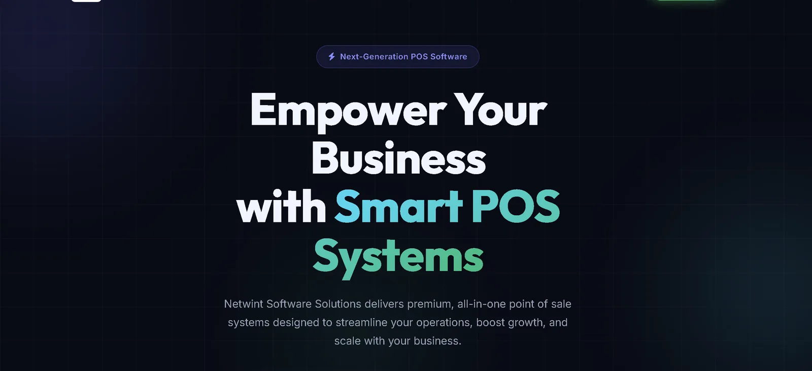 Netwint smart POS systems interface